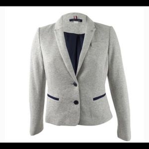 Tommy Hilfiger Grey Blazer with Navy Elbow Patch